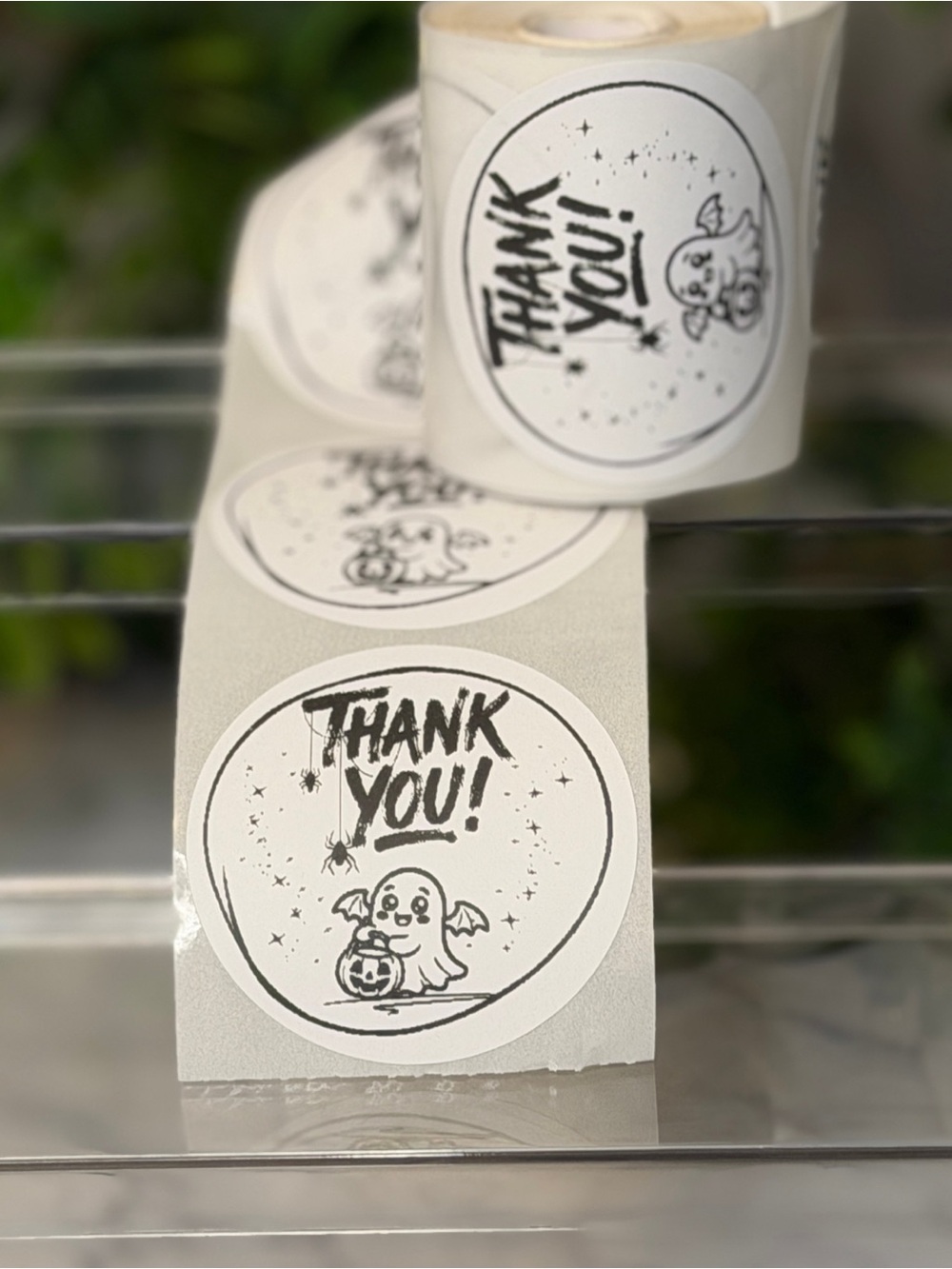 Halloween Ghost Thank You Round Stickers 2” Labels 200 Count Small Business